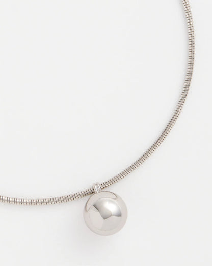 Chico's Silver Bead Collar Necklace