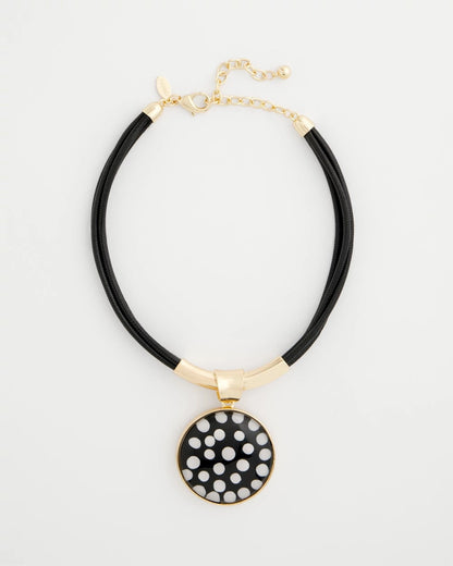 Chico's Polka Dot Pendant Necklace