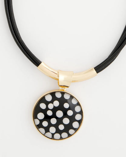 Chico's Polka Dot Pendant Necklace