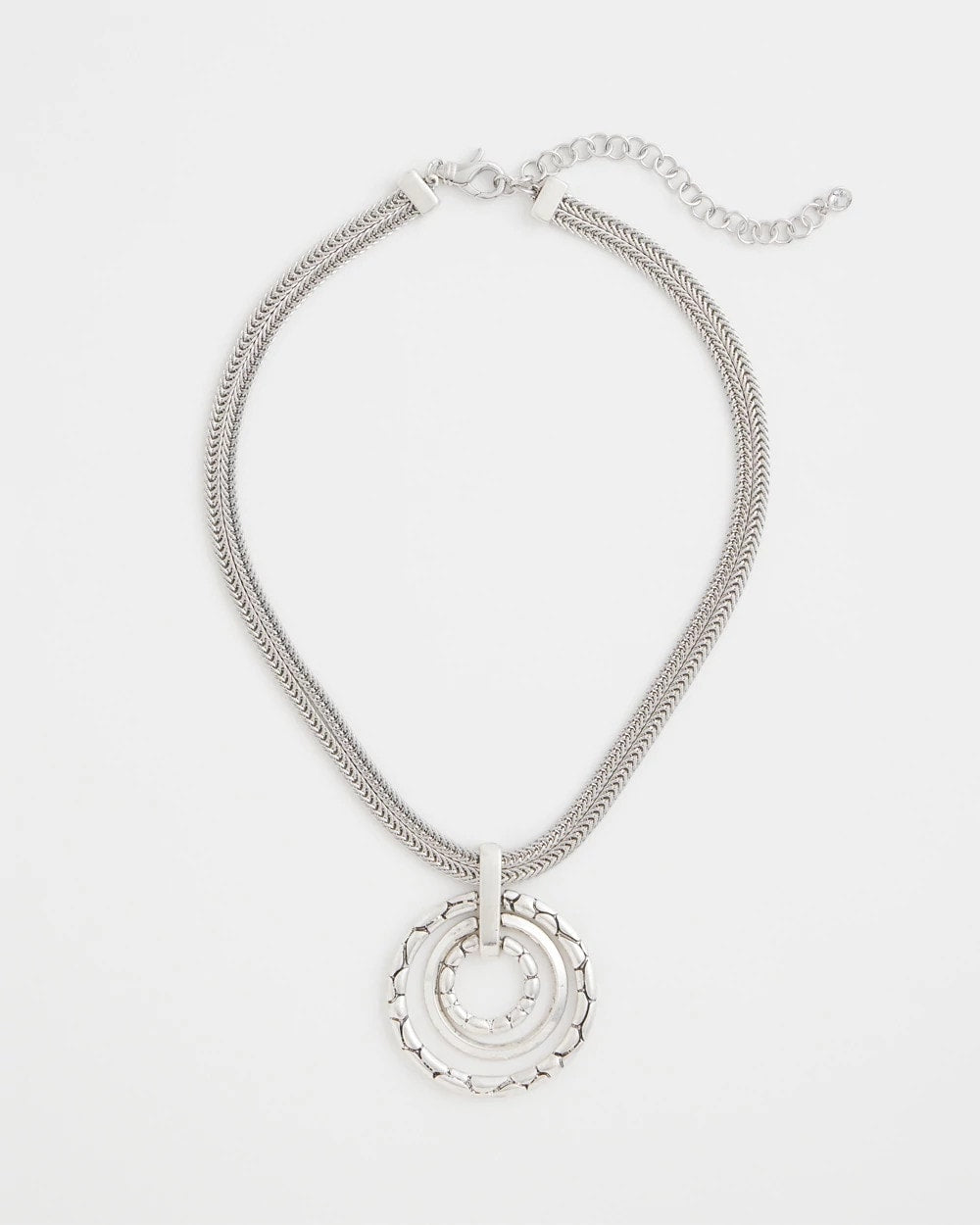 Chico's Silver Short Pendant Necklace