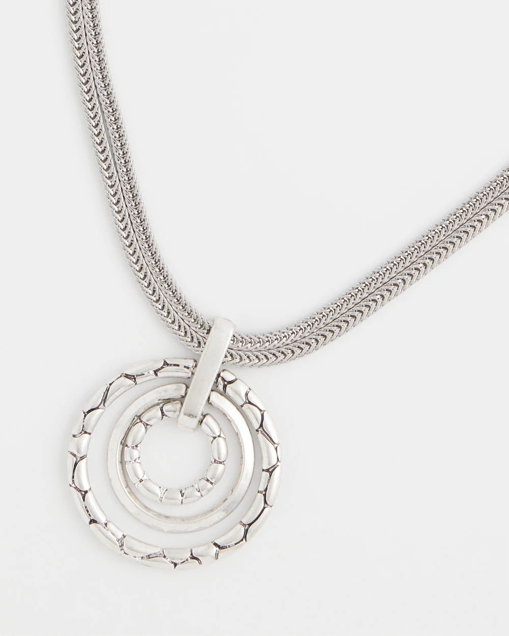 Chico's Silver Short Pendant Necklace