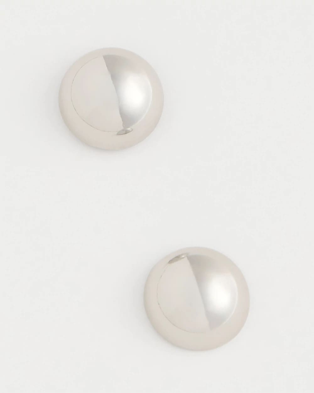 Chico's Mini Silvertone Sphere Stud Earrings