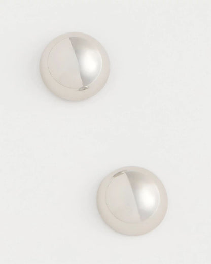 Chico's Mini Silvertone Sphere Stud Earrings
