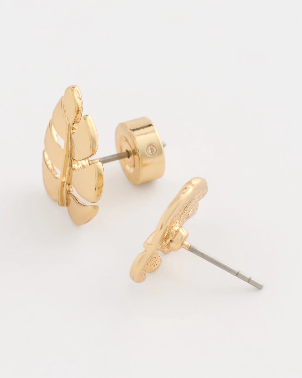 Chico's Palm Frond Stud Earrings