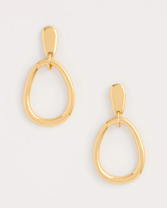Chico's Goldtone Open Circle Drop Earrings