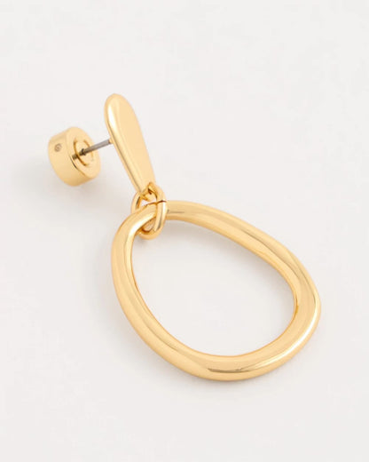 Chico's Goldtone Open Circle Drop Earrings