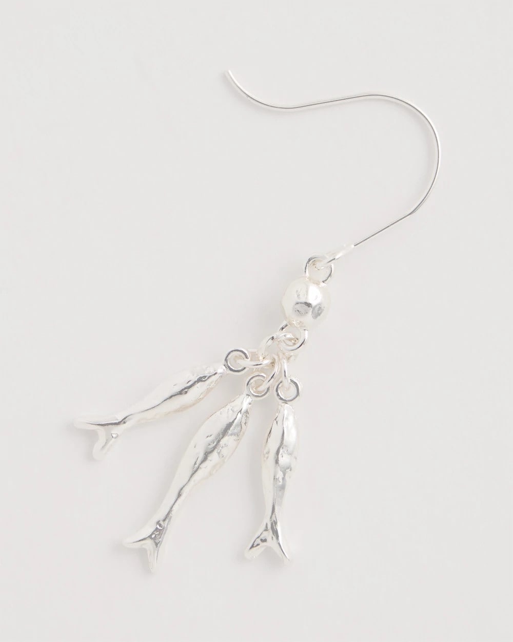 Chico's Silvertone Fish Cluster Earrings