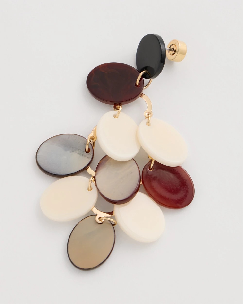 Chico's Neutral Resin Chandelier Earrings