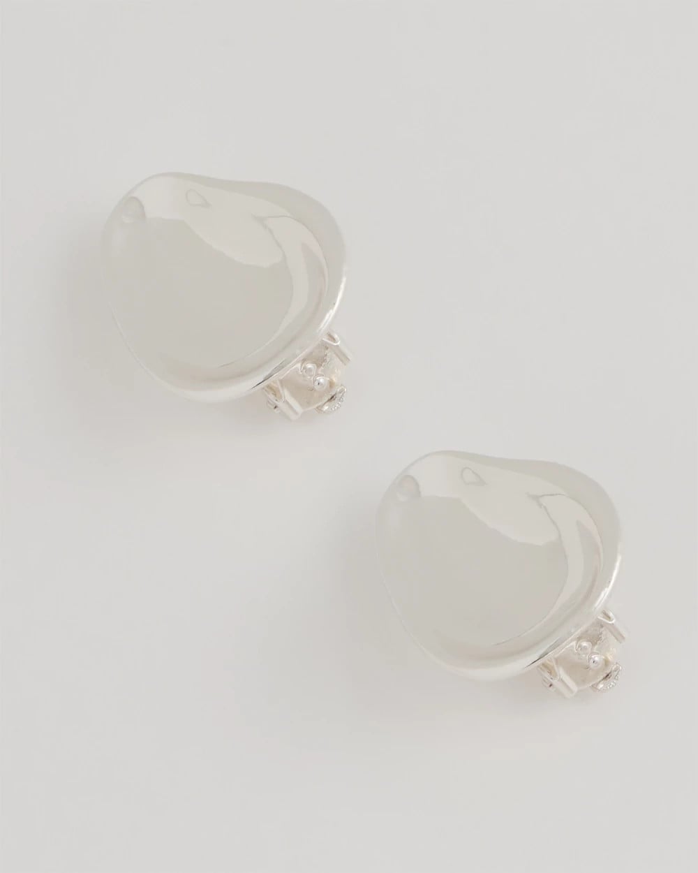 Chico's Silvertone Stud Clip-On Earrings