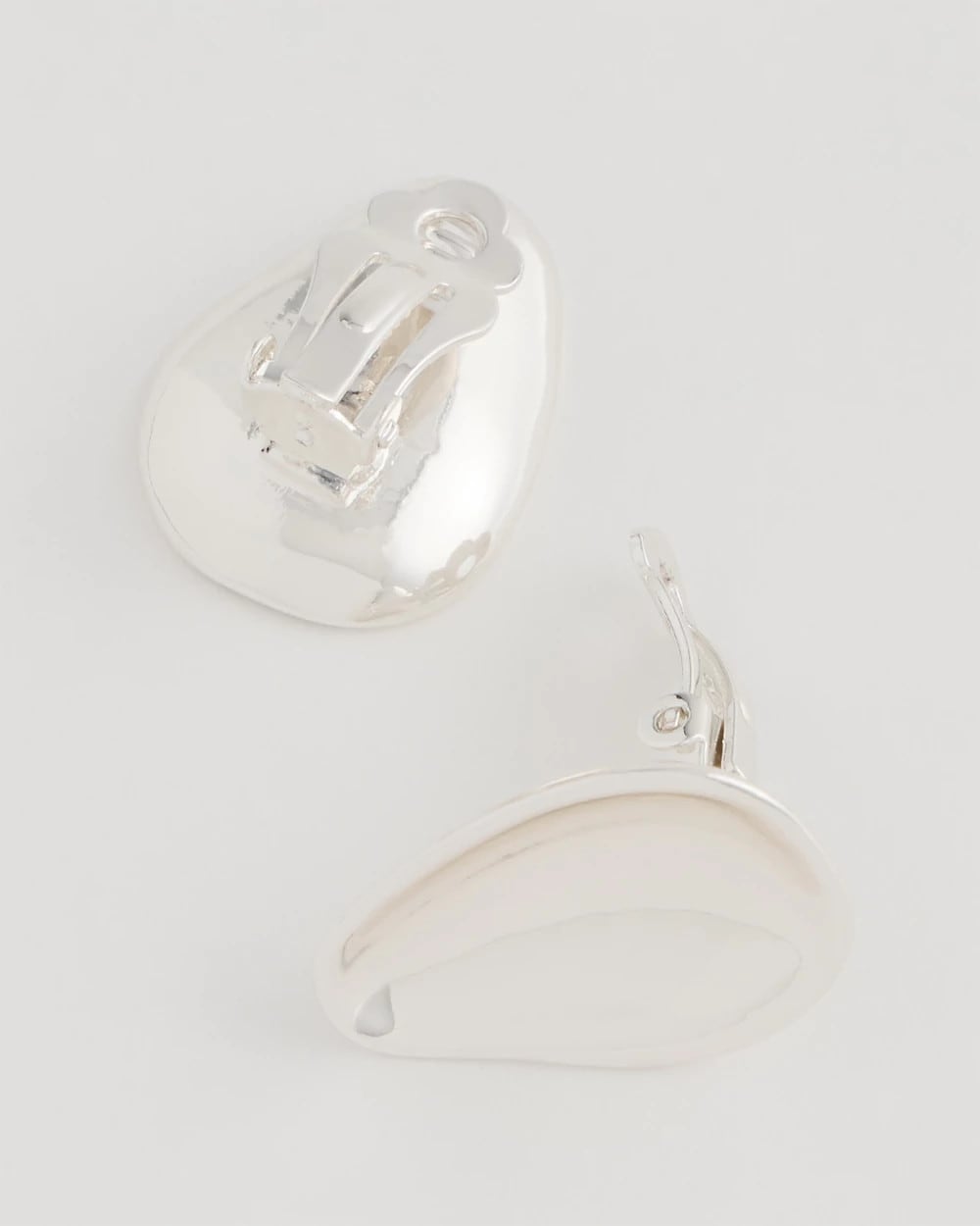 Chico's Silvertone Stud Clip-On Earrings