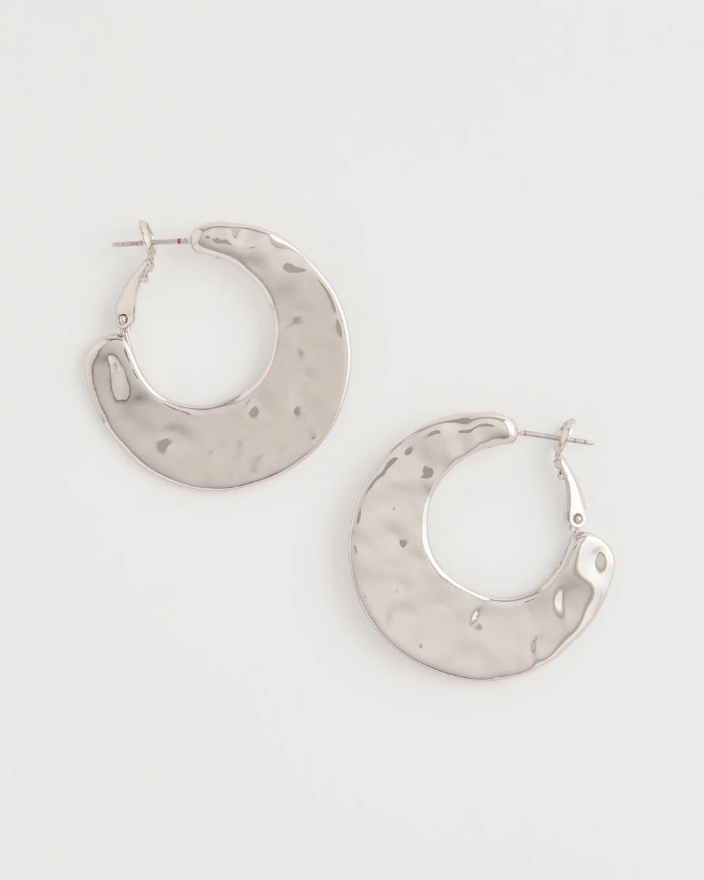 Chico's Hammered Hoop Earrings