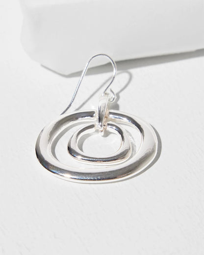 Chico's Silver Tone Drop Pendant Earrings