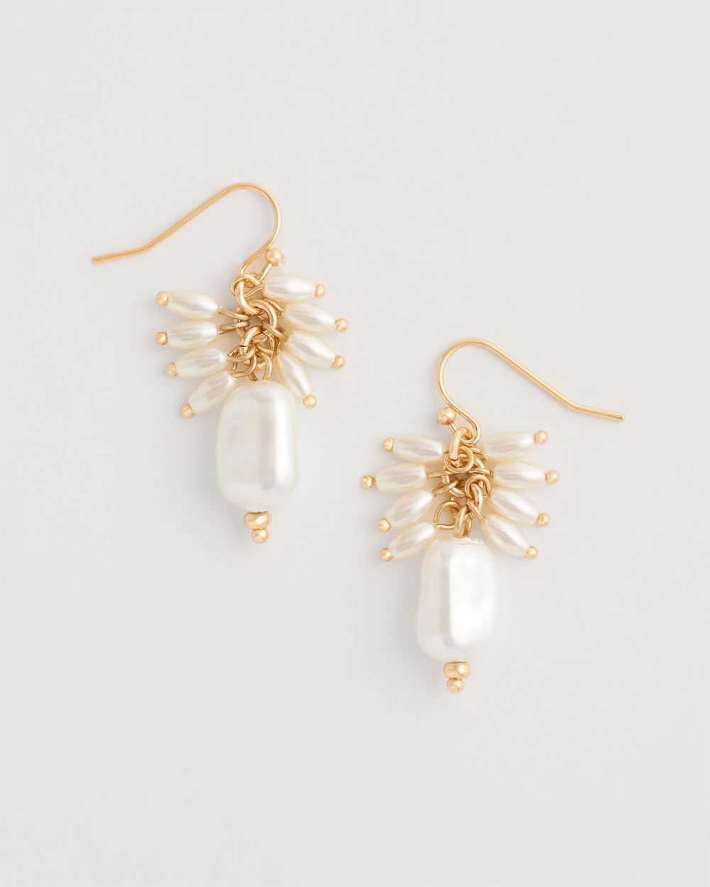 Chico's Pearl Cluster Drop Earrings