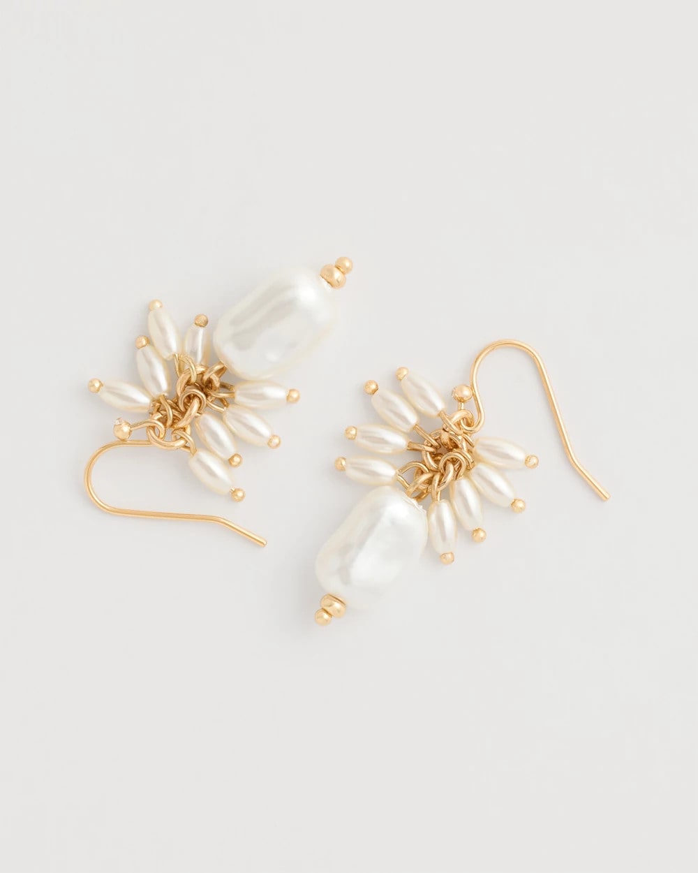 Chico's Pearl Cluster Drop Earrings