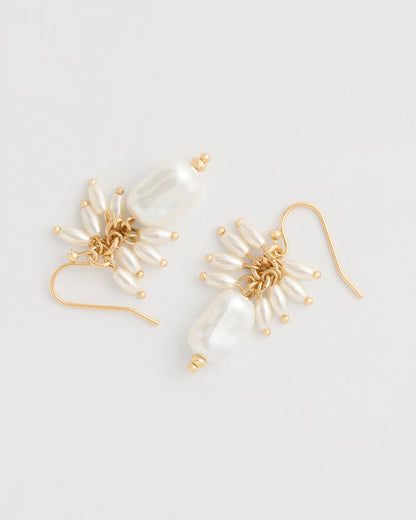 Chico's Pearl Cluster Drop Earrings