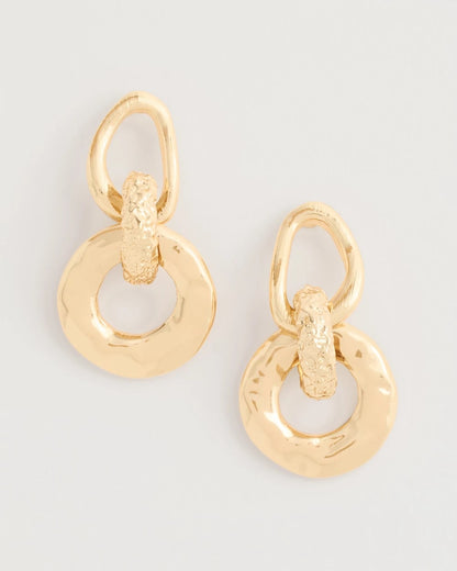 Chico's Golden Link Drop Earrings