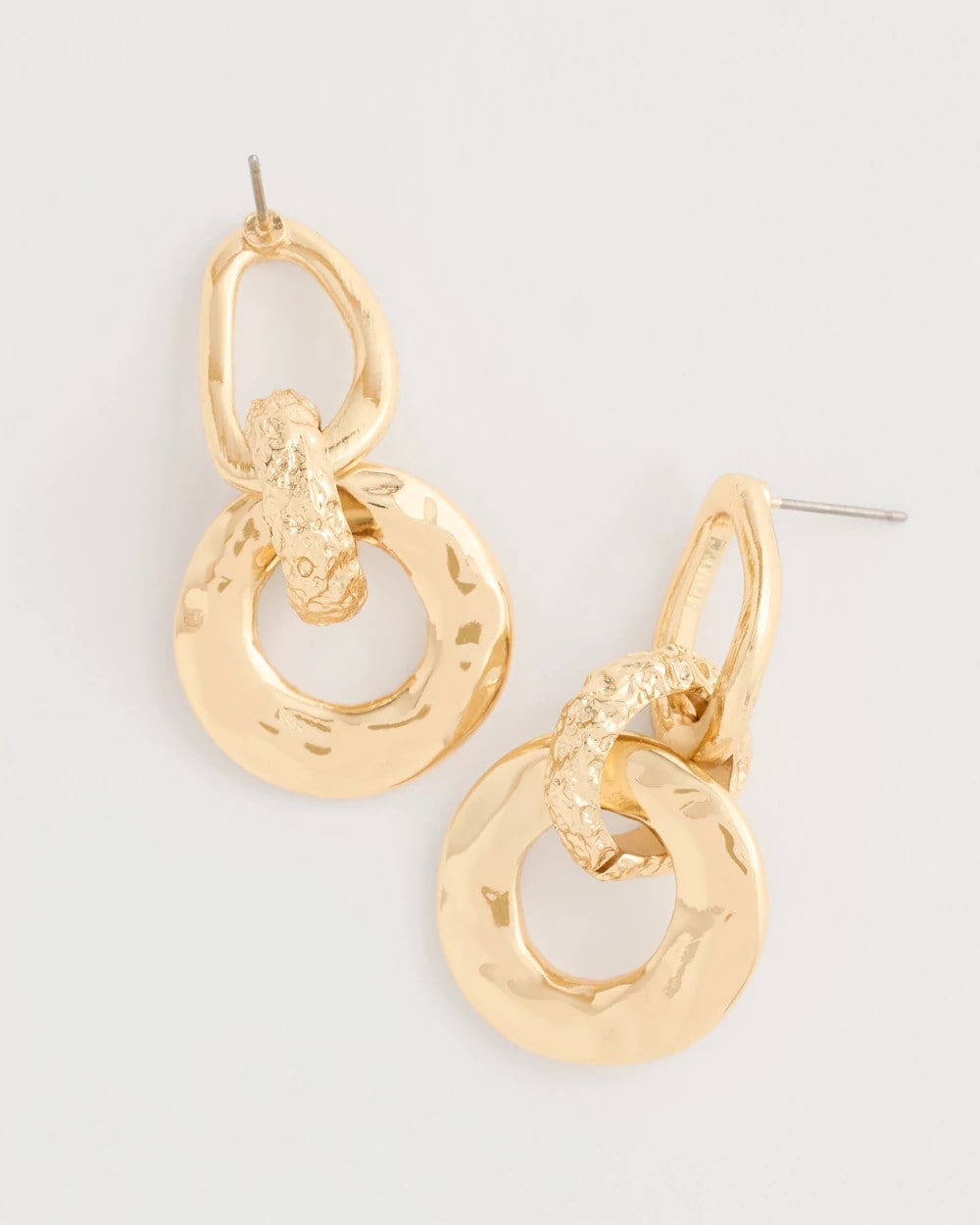 Chico's Golden Link Drop Earrings