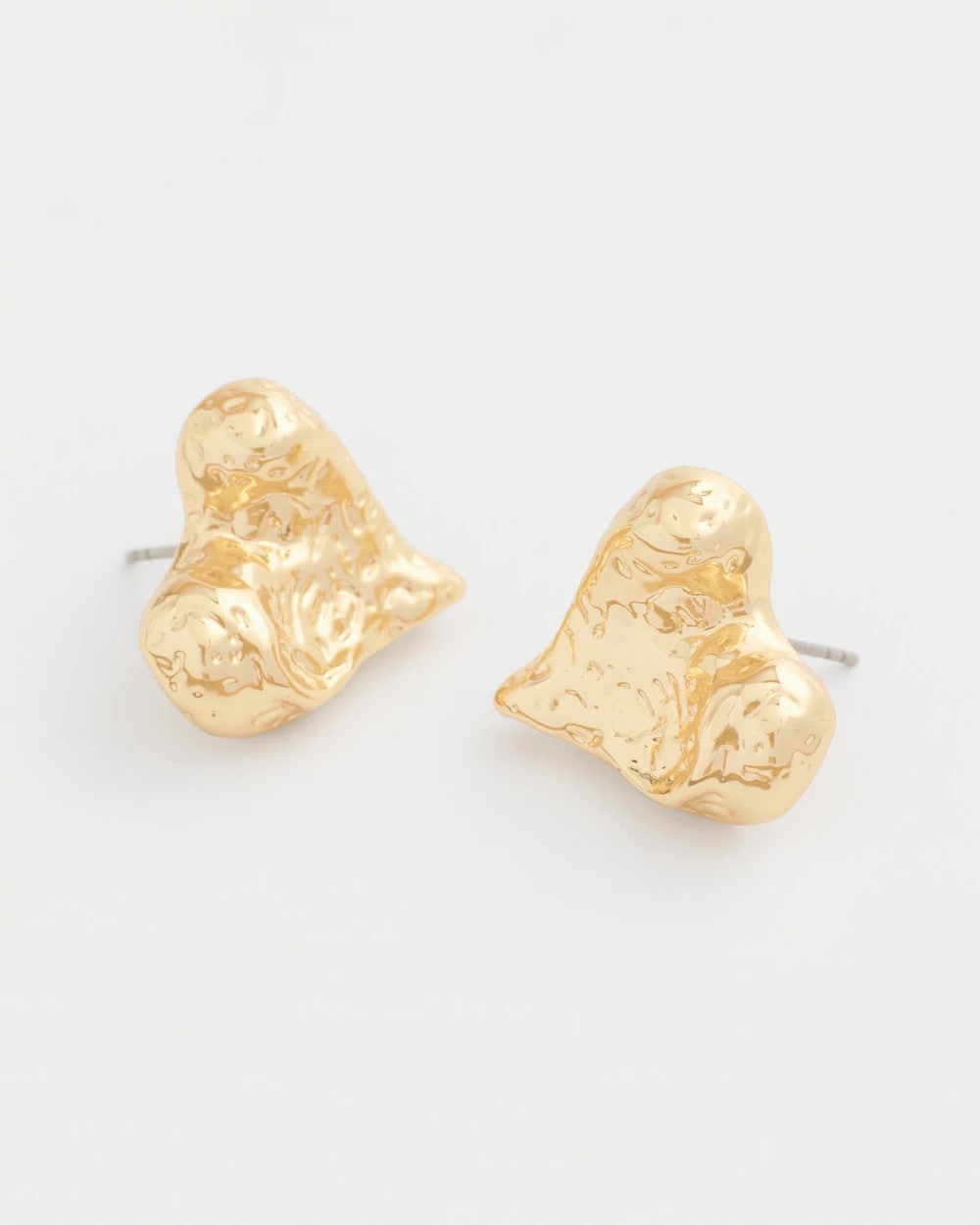Chico's Golden Heart Stud Earrings