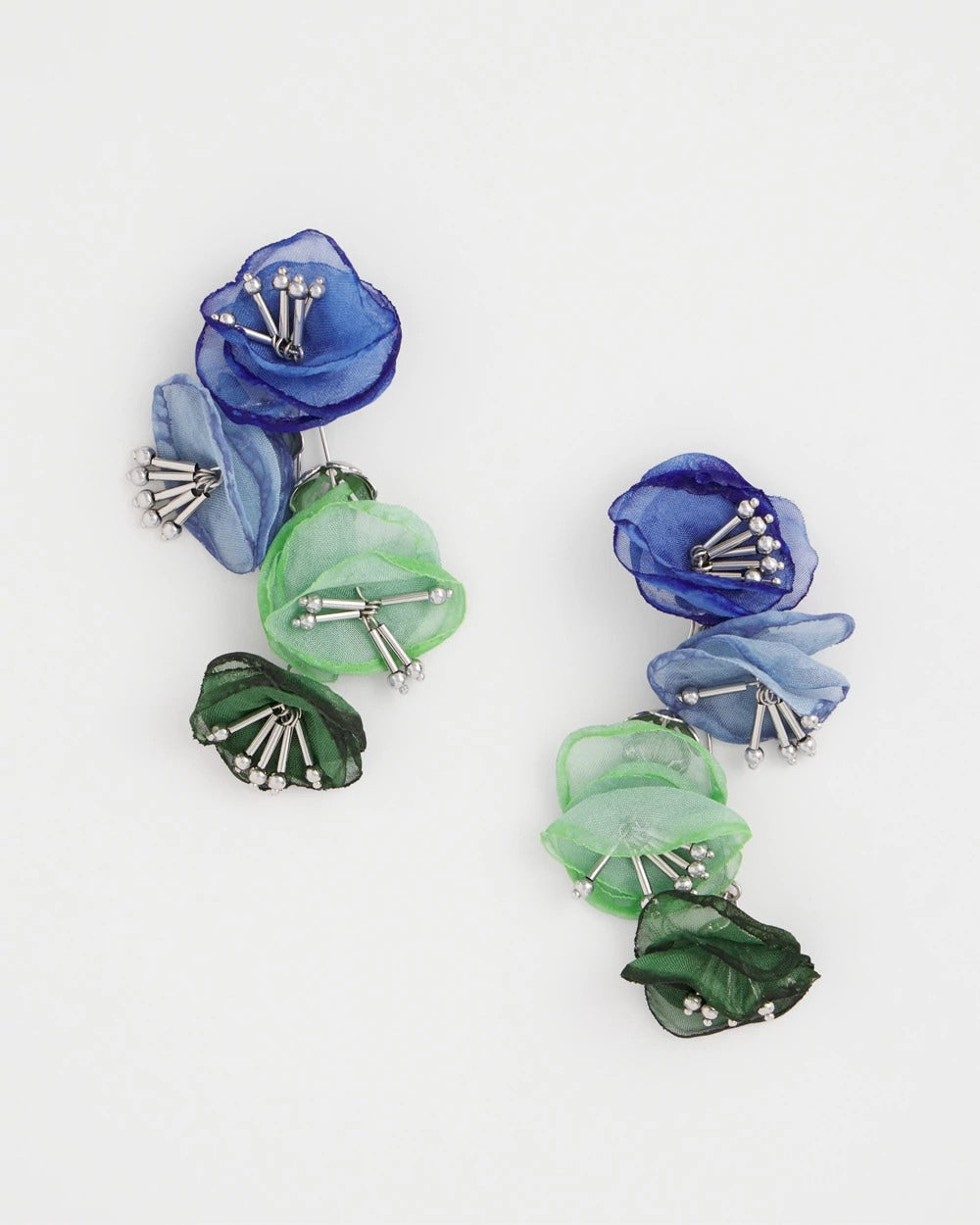 Chico's Multi Floral Linear Earrings