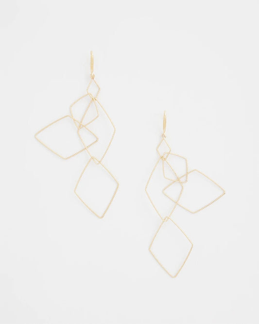 Chico's Diamond Shaped Linear Earrings