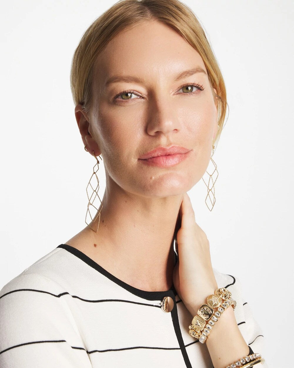 Chico's Diamond Shaped Linear Earrings