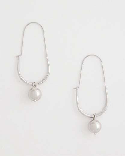 Chico's Silver Bead Threader Earrings