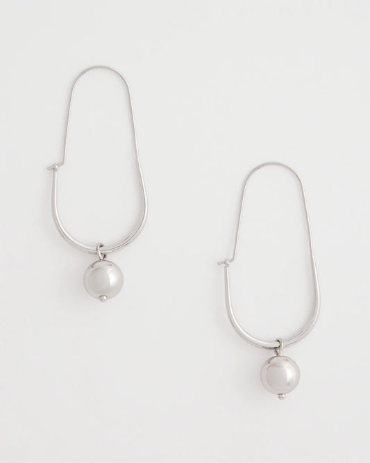 Chico's Silver Bead Threader Earrings