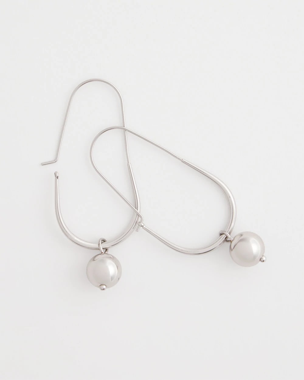 Chico's Silver Bead Threader Earrings