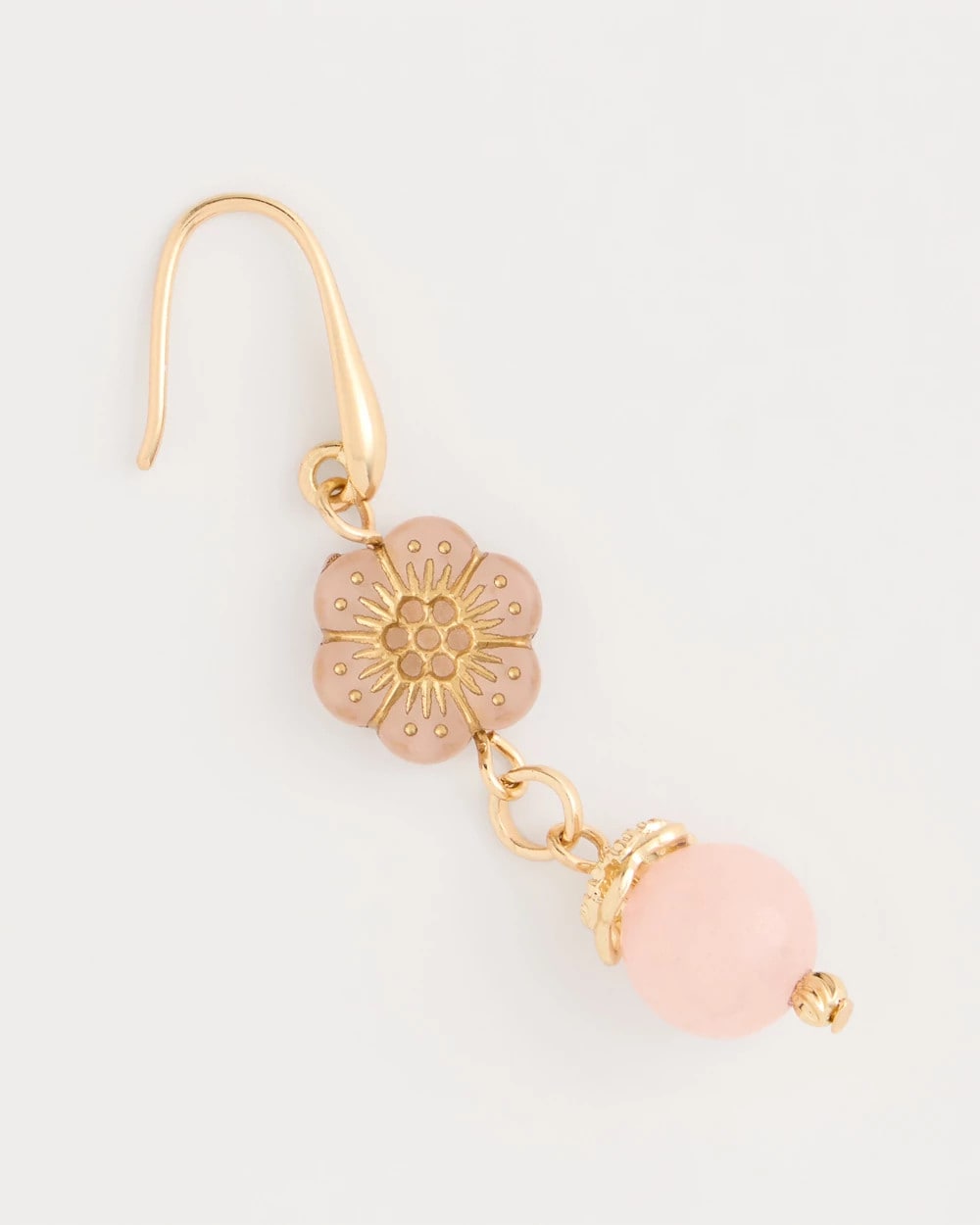 Chico's Flower Beaded Drop Earrings