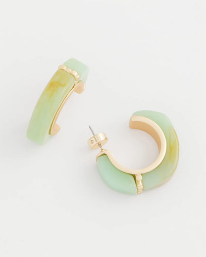Chico's Aqua Tone Hoop Earrings
