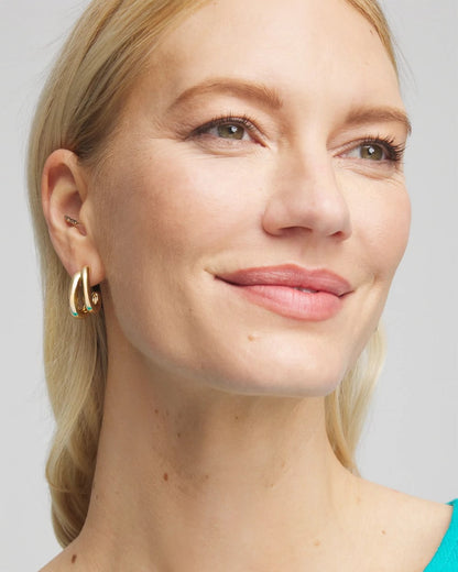 Chico's Gold Double Mini Hoop Earrings