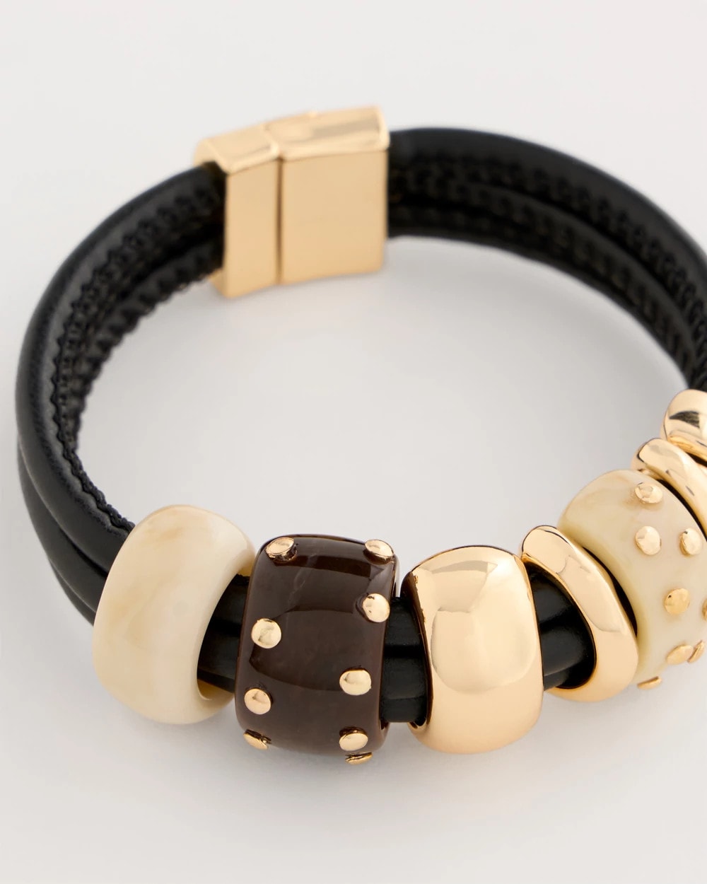 Chico's Embellished Rings Corded Bracelet
