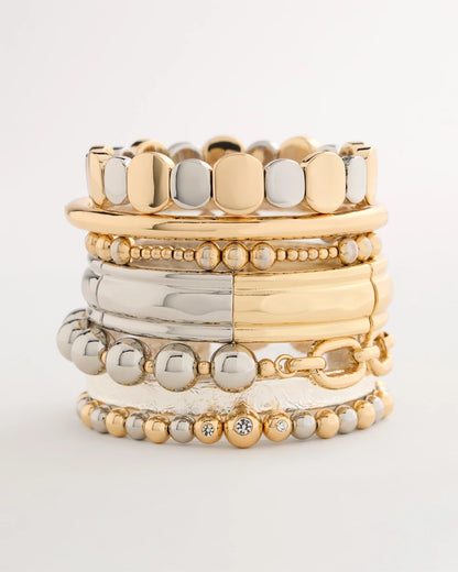 Chico's Mixed Metal Hinge Cuff Bracelet