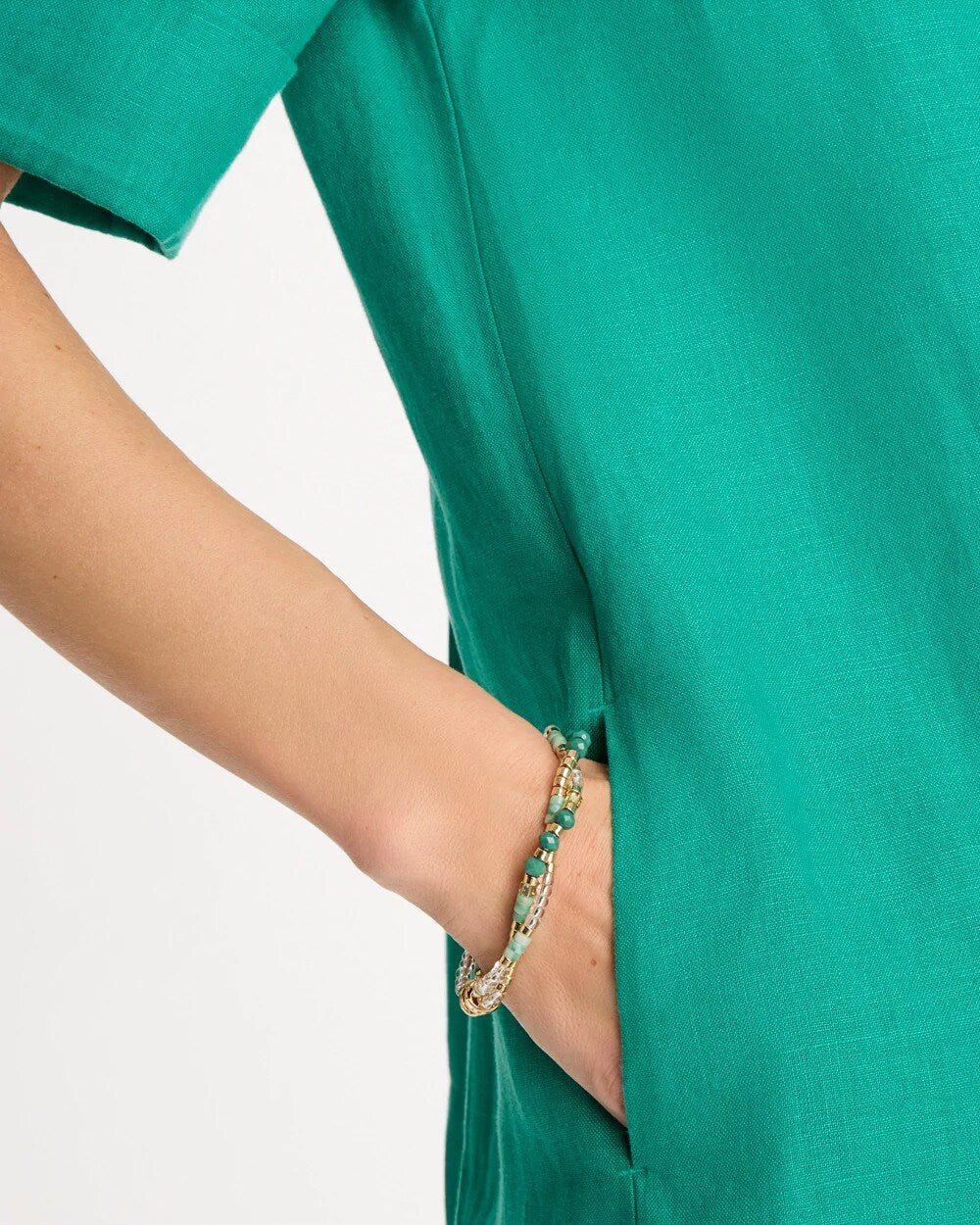 Chico's Genuine Howlite Beaded Stretch Bracelet