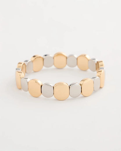Chico's Mixed Metals Glam Stretch Bracelet