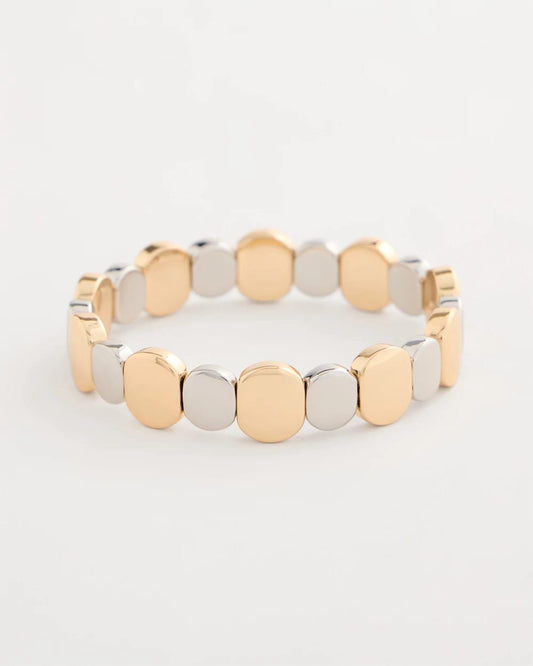 Chico's Mixed Metals Glam Stretch Bracelet