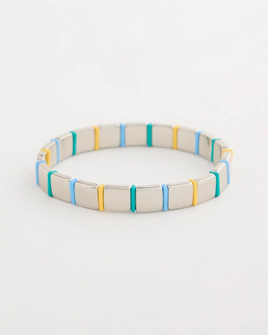 Chico's Glam Teal Slice Stretch Bracelet
