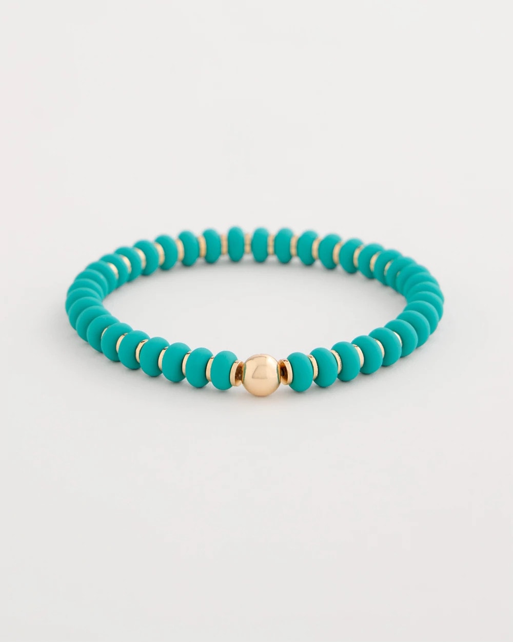Chico's Green Round Stretch Bracelet