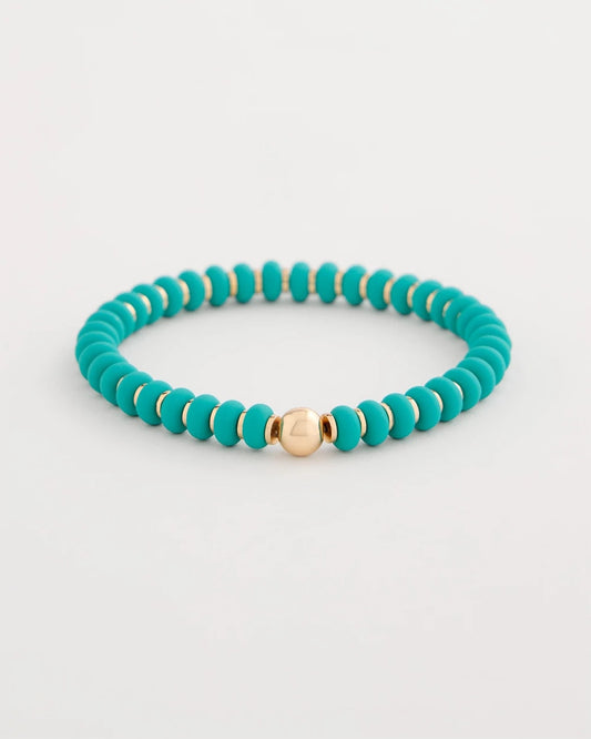 Chico's Green Round Stretch Bracelet