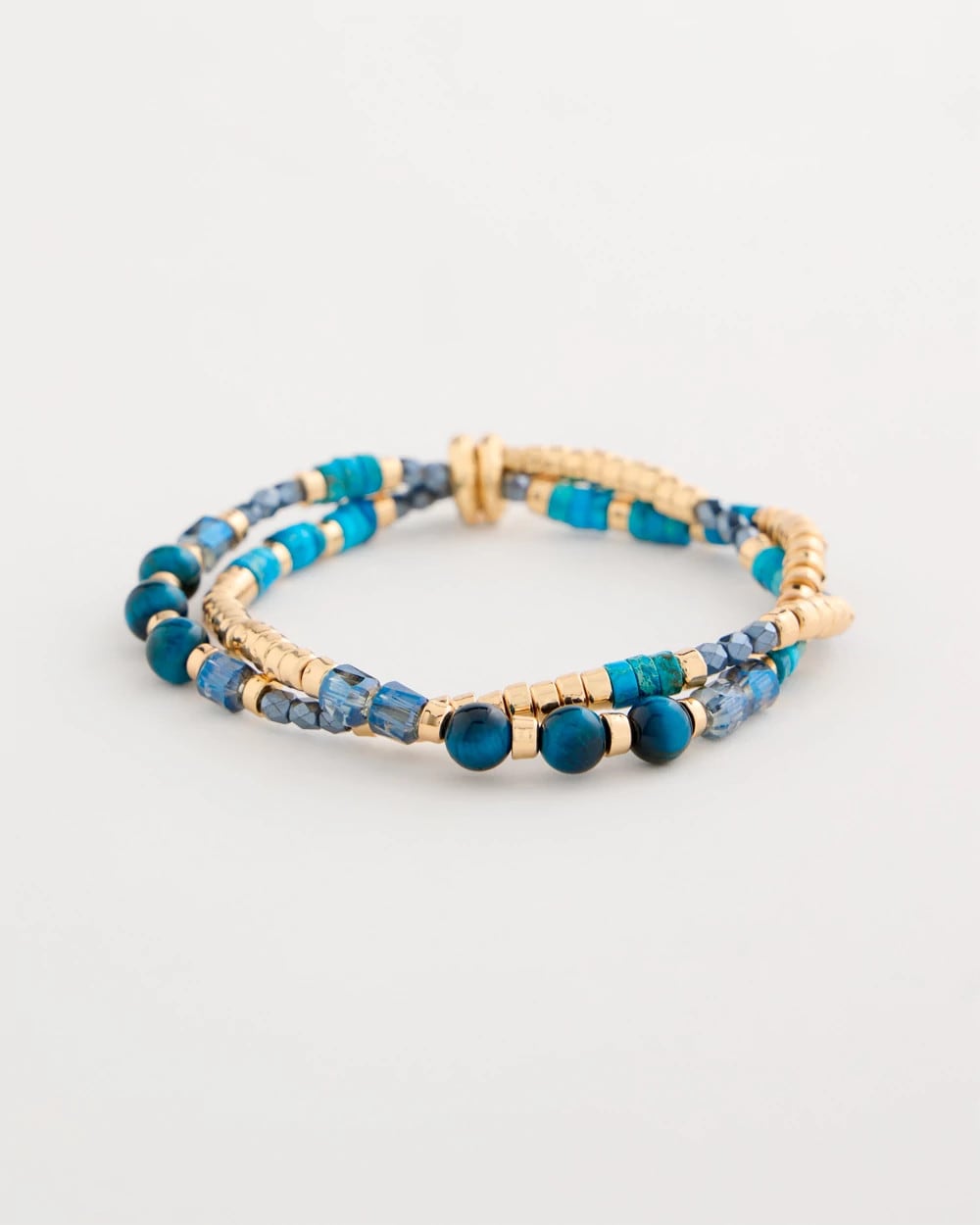 Chico's Genuine Teal Tiger's Eye Stretch Bracelet