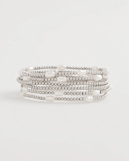 Chico's Pearlescent Bead Ball Bracelet