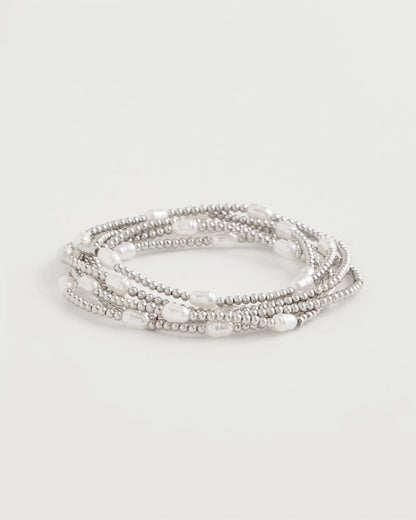 Chico's Pearlescent Bead Ball Bracelet