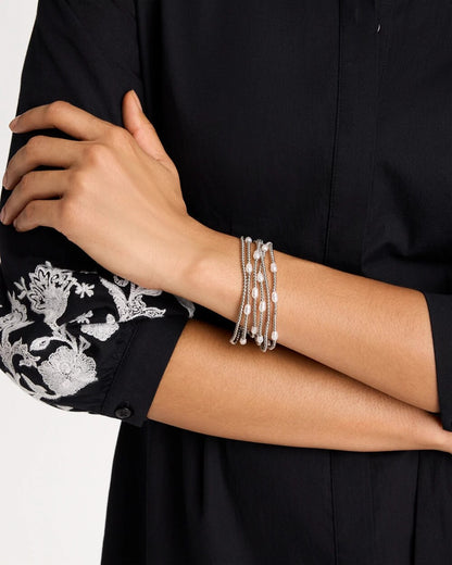 Chico's Pearlescent Bead Ball Bracelet