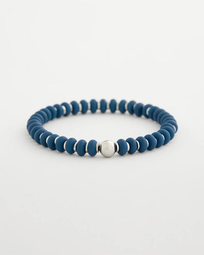Chico's Navy Round Stretch Bracelet