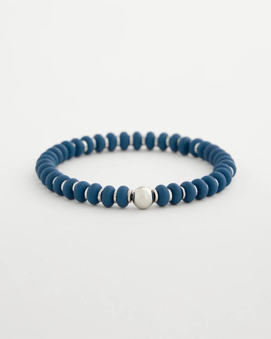 Chico's Navy Round Stretch Bracelet