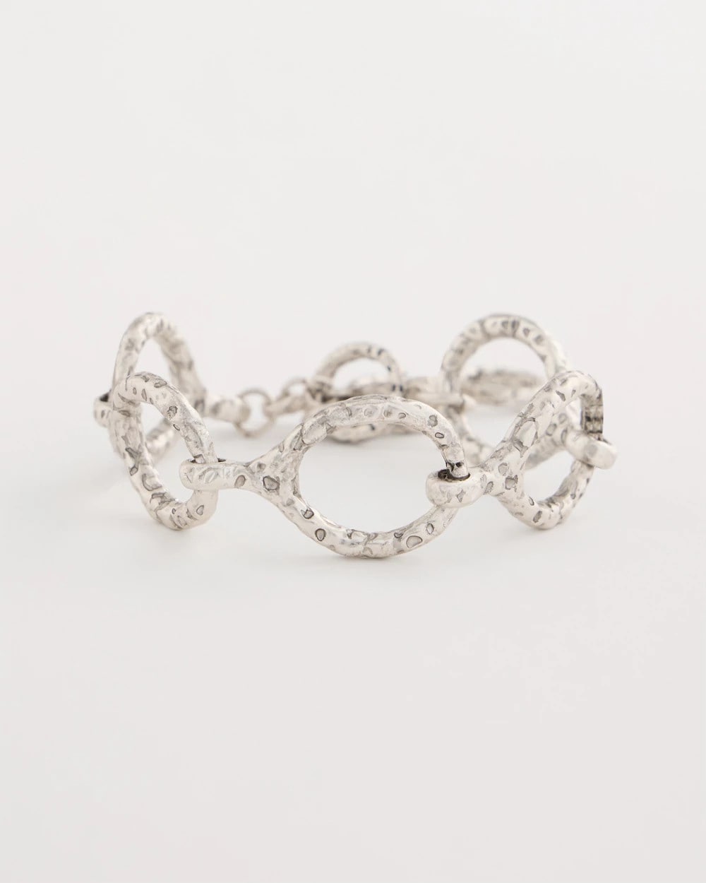 Chico's Silvertone Open Link Toggle Bracelet