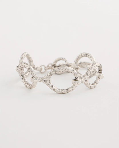 Chico's Silvertone Open Link Toggle Bracelet