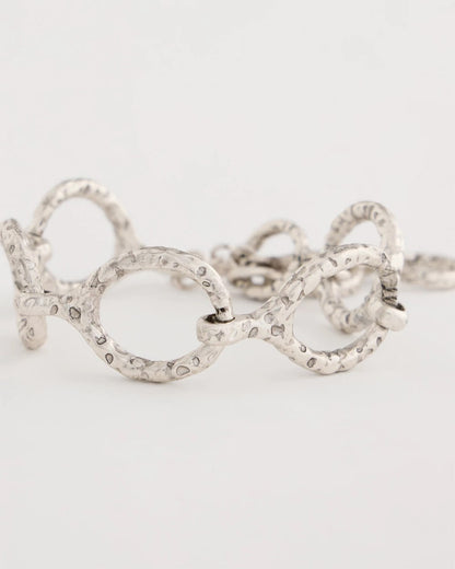 Chico's Silvertone Open Link Toggle Bracelet