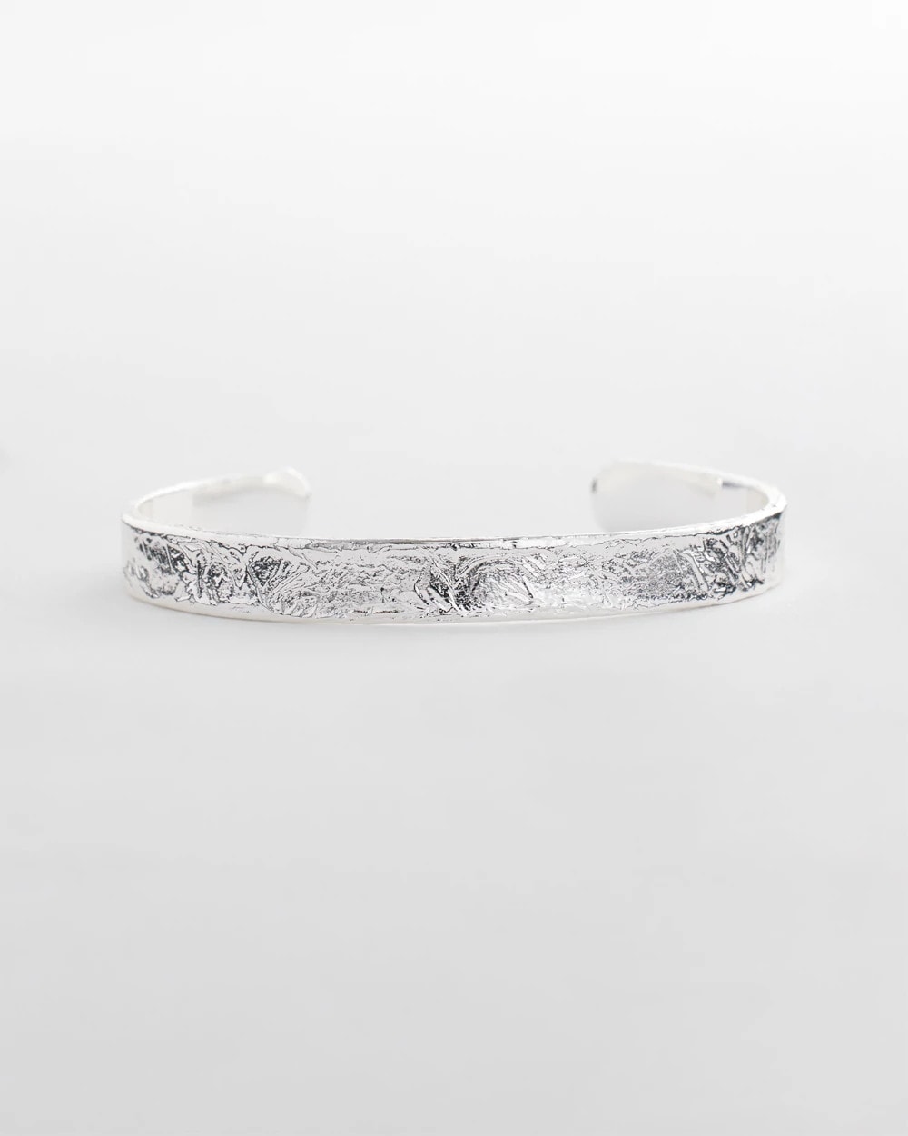 Chico's Silvertone Flexible Cuff Bracelet