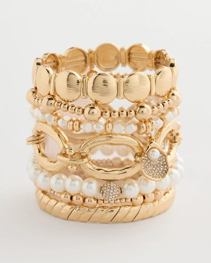 Chico's Pearlescent Stretch Hero Bracelet